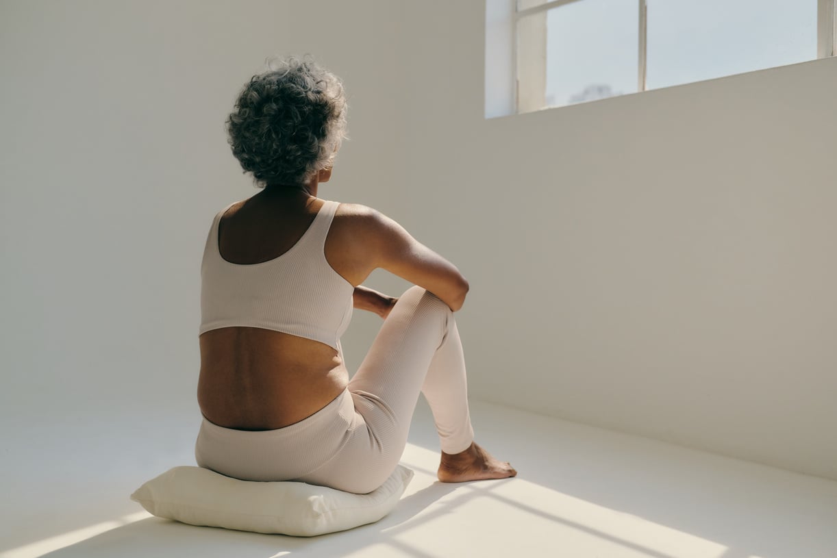 Mindfulness Practices Portrait of Woman Meditating